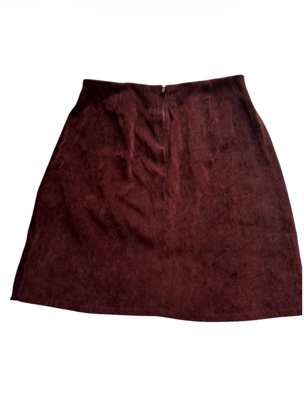1990s Genuine Suede Brown Minimalist Micro Mini Skirt 32 (XS/S)